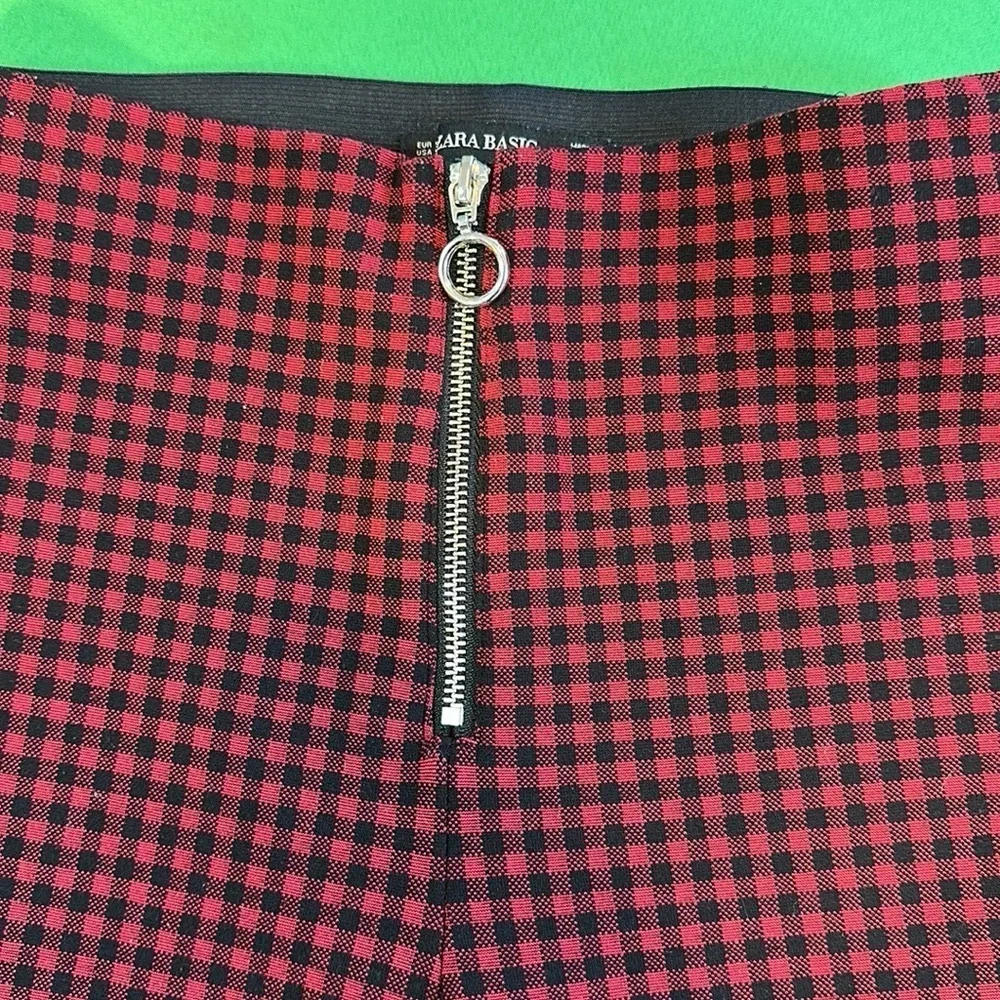 Plaid red and Black Zara pants xl - Picture 3 of 15